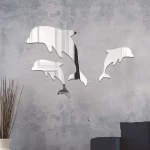 Wall Mirror Sticker Acrylic 3D Cute Dolphin