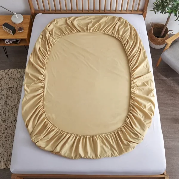 100% Cotton Fitted Sheet with Elastic Bands Non Slip - Image 5