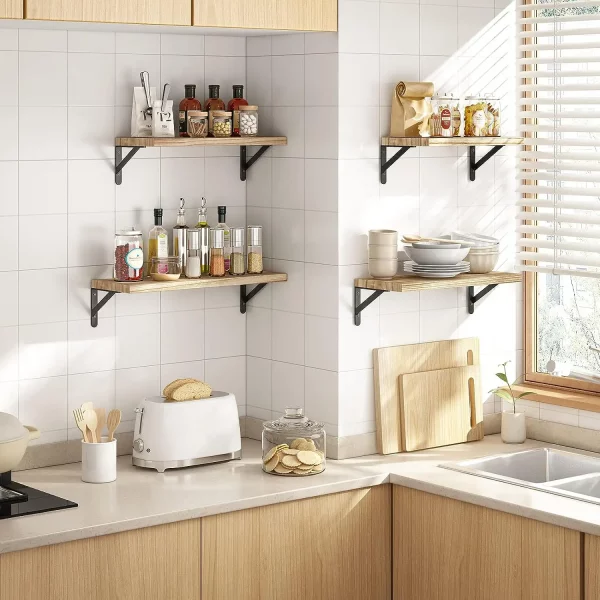 2 Pcs Set Solid Wooden Shelf - Image 6