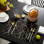 4/6pcs Placemats Lines Modern Art