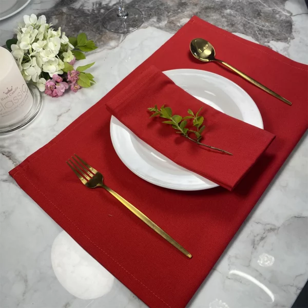4PCS Set Linen Wedding Dinner Cloth Napkins - Image 4
