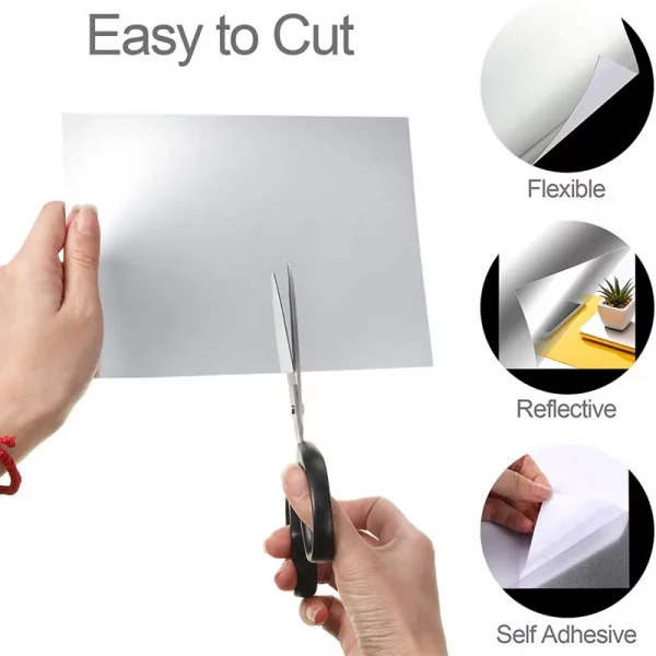 8/12pcs Self Adhesive Mirror Sheets - Image 5