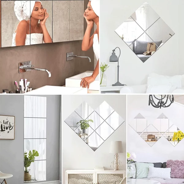 8/12pcs Self Adhesive Mirror Sheets - Image 6