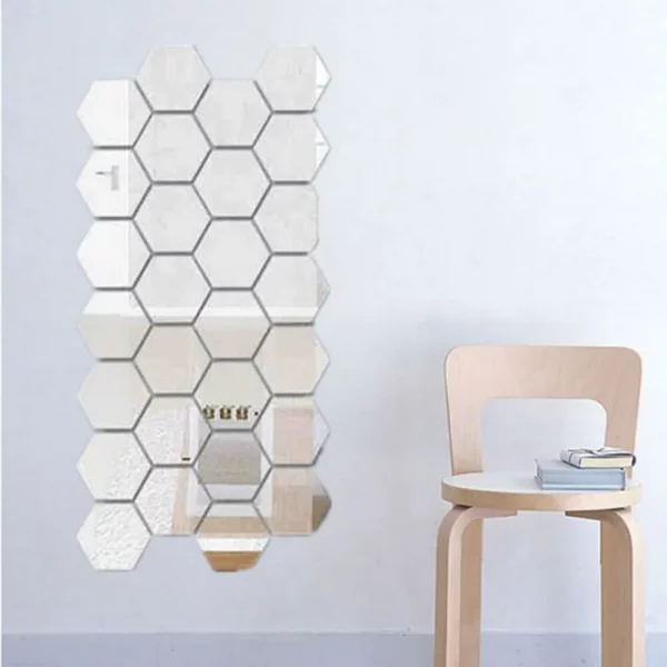 9/16/24PCS Mirror Wall Sticker Square - Image 5