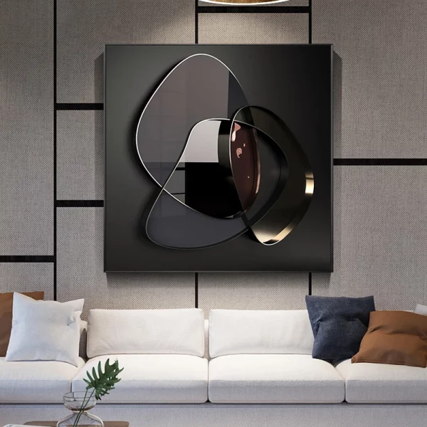 Abstract 3D Geometric Picture Wall Art - Image 2