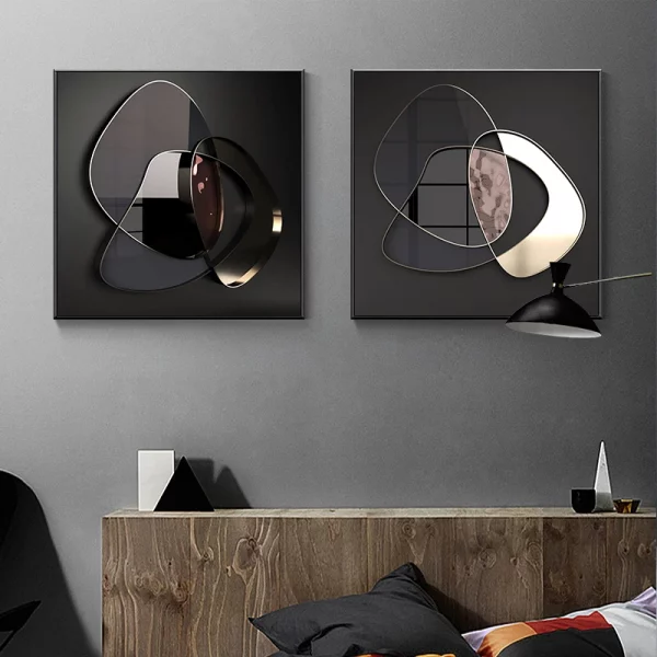 Abstract 3D Geometric Picture Wall Art - Image 3