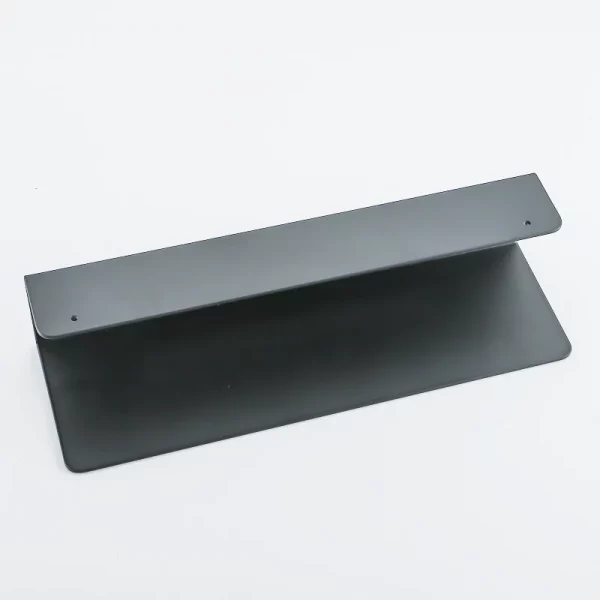 Black Bathroom Organizer Shelf With Hooks - Image 5