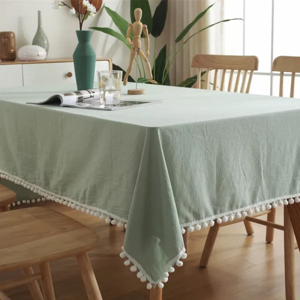 Cotton Fabric Tablecloth Tassels - Image 3