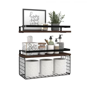 Floating Shelves Wooden Wall Mounted