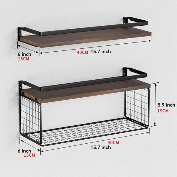 Floating Shelves Wooden Wall Mounted - Image 6