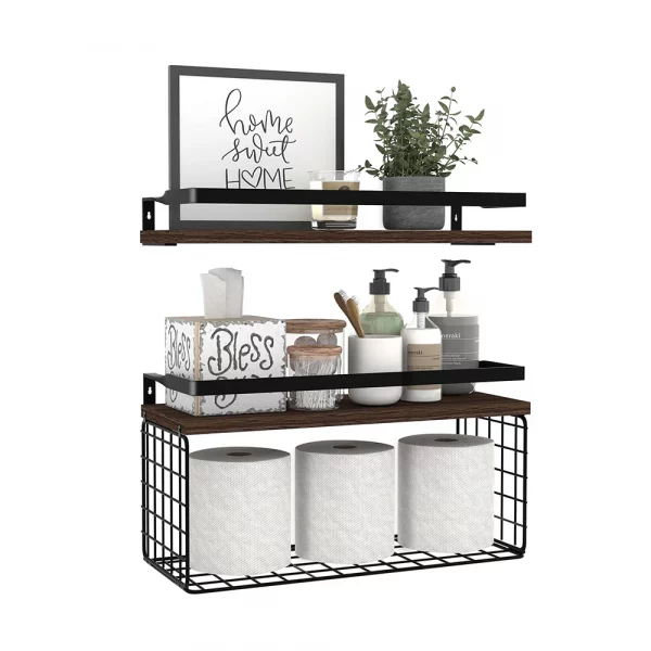 Floating Shelves Wooden Wall Mounted