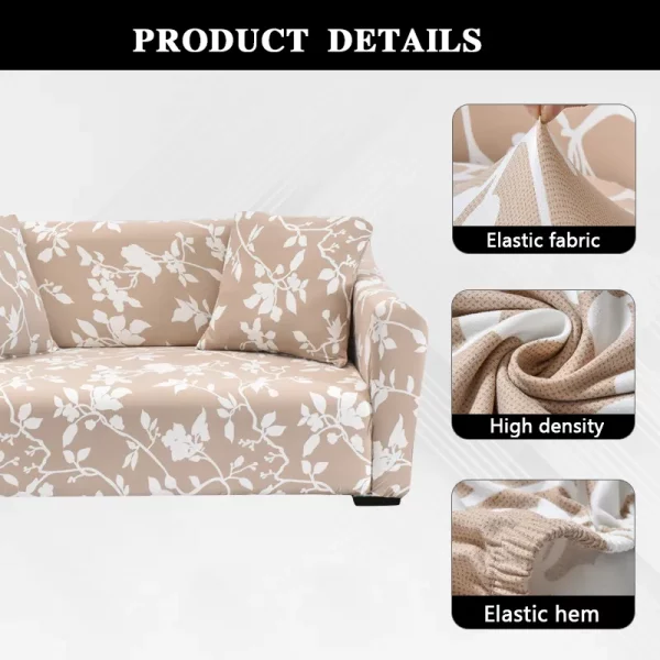 Floral Printed Slipcovers Stretch Plaid - Image 4