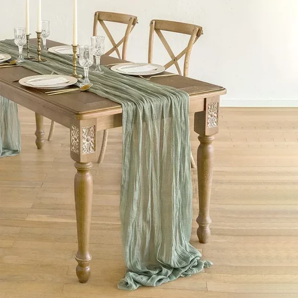 Gauze Table Runner Dinning Decoration - Image 2
