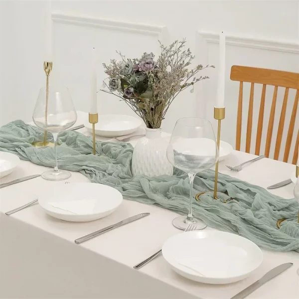 Gauze Table Runner Dinning Decoration - Image 3