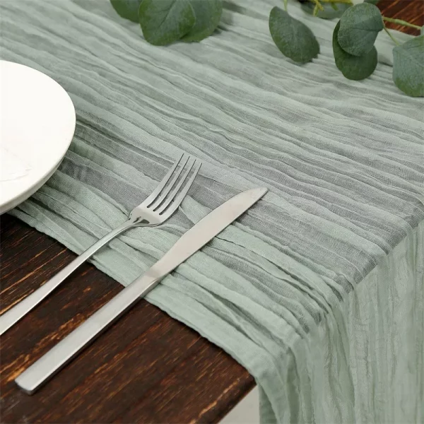 Gauze Table Runner Dinning Decoration - Image 4