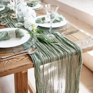 Gauze Table Runner Dinning Decoration