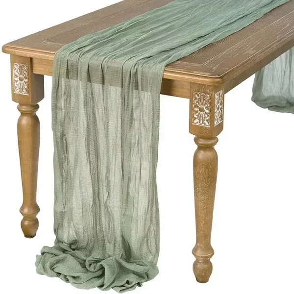 Gauze Table Runner Dinning Decoration - Image 5