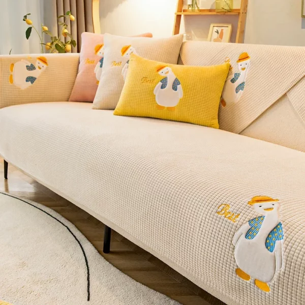 Luxury Cartoon Duck Sofa Cover - Image 2