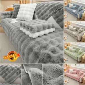 New Thicken Rabbit Plush Sofa Covers