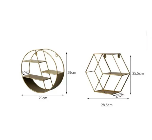 Nordic Style Metal Decorative Shelf - Image 2