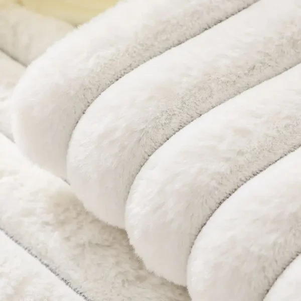 Rabbit Plush Straight Strip Couch Cover - Image 2