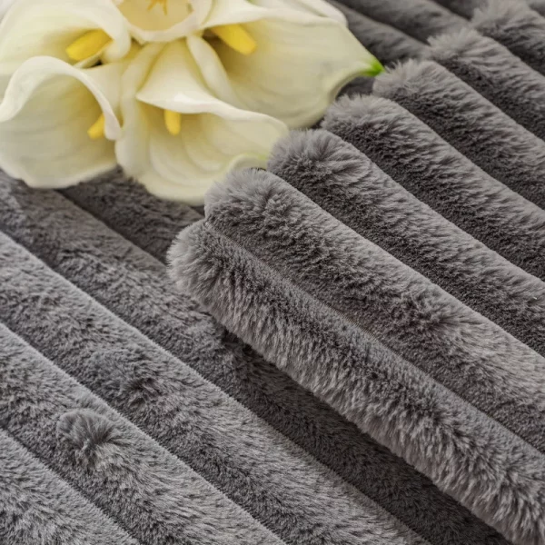 Rabbit Plush Straight Strip Couch Cover - Image 5