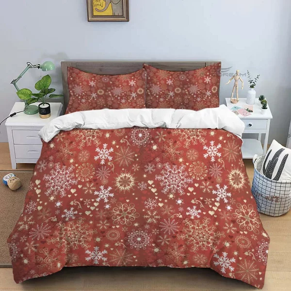 Red Truck Santa Claus Christmas Comforter - Image 3