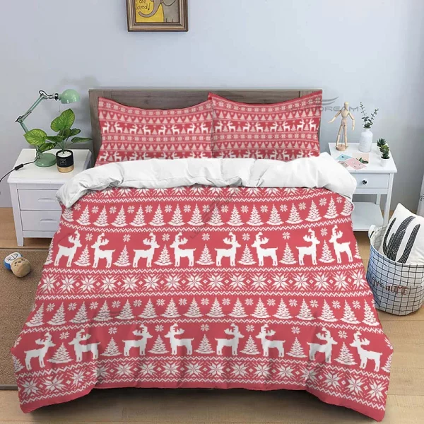 Red Truck Santa Claus Christmas Comforter - Image 4