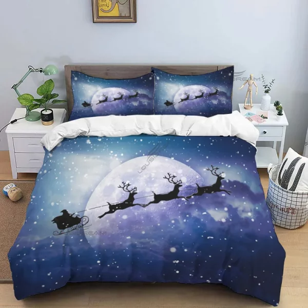 Red Truck Santa Claus Christmas Comforter - Image 5
