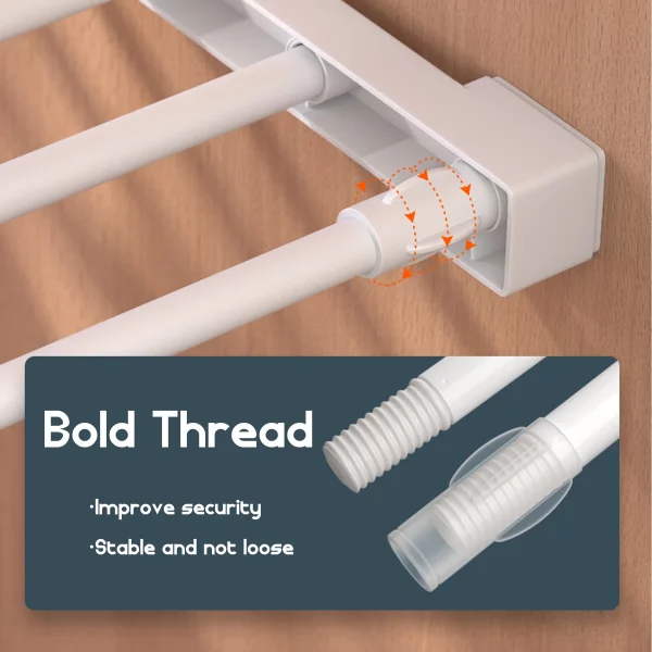 Telescopic Wardrobe Storage Shelf Adjustable - Image 5
