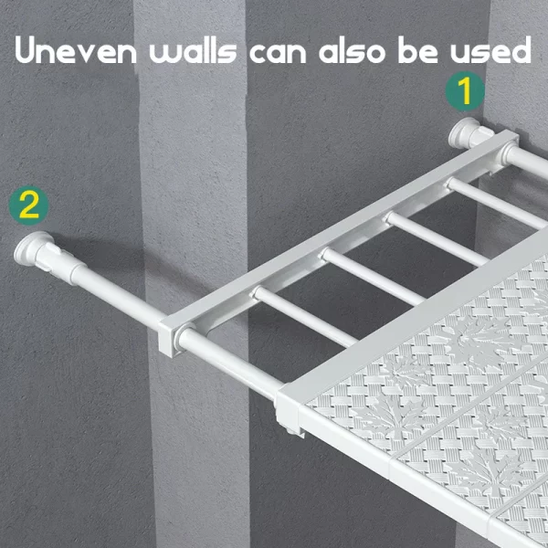 Telescopic Wardrobe Storage Shelf Adjustable - Image 6