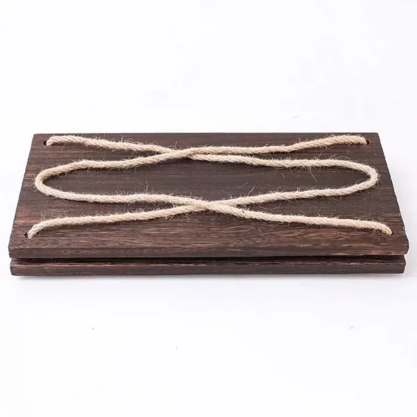 Wooden Rope Swing Wall Hanging Plant Flower Pot - Image 6